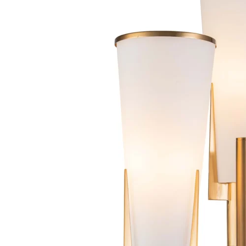 Grande lampe à poser trois tulipes de verre branches dorées Ethan Chloé 108 cm — vue 5