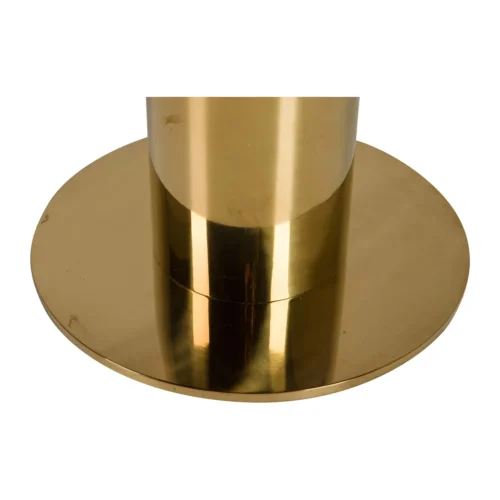 Table bistrot miroir bleu ronde pied colonne doré Ethan Chloé 80 cm — vue 8