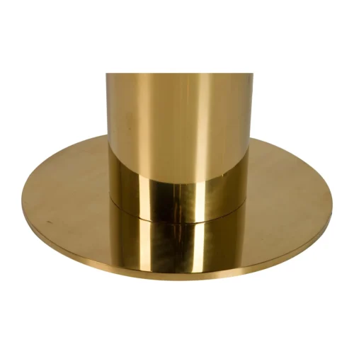 Table bistrot miroir noir ronde pied colonne doré Ethan Chloé 80 cm — vue 7