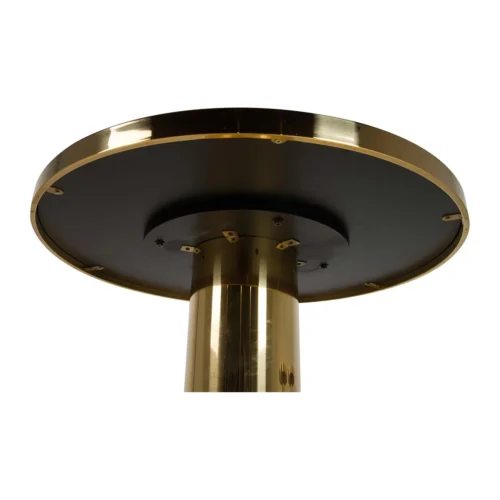 Table bistrot miroir noir ronde pied colonne doré Ethan Chloé 80 cm — vue 8