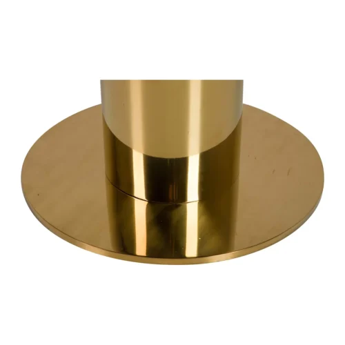 Table bistrot miroir vert ronde pied colonne doré Ethan Chloé 80 cm — vue 8