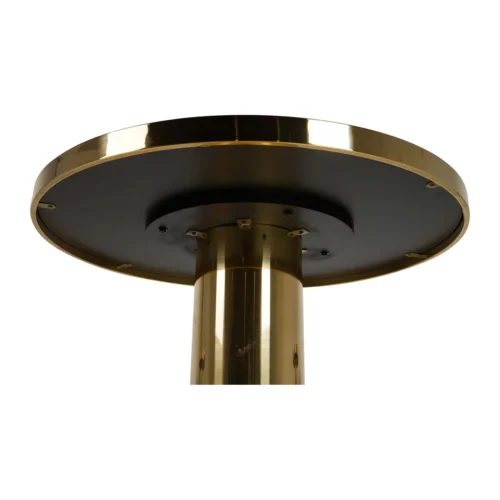 Table bistrot miroir vert ronde pied colonne doré Ethan Chloé 80 cm — vue 9