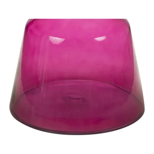 Table basse verre soufflé rose ronde plateau noir cerclé doré Ethan Chloé 75 cm — vue 7