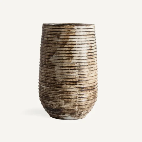 Vase et cache pot Jarre Aleksy terre cuite marron vieilli 70 cm Vical Home