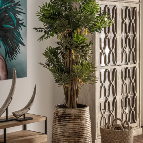 Jarre Aleksy terre cuite marron vieilli 70 cm Vical Home — vue 4