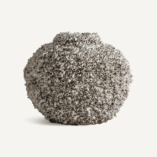 Jarre béton blanc cassé et coquillage 60 x 50 Vical Home