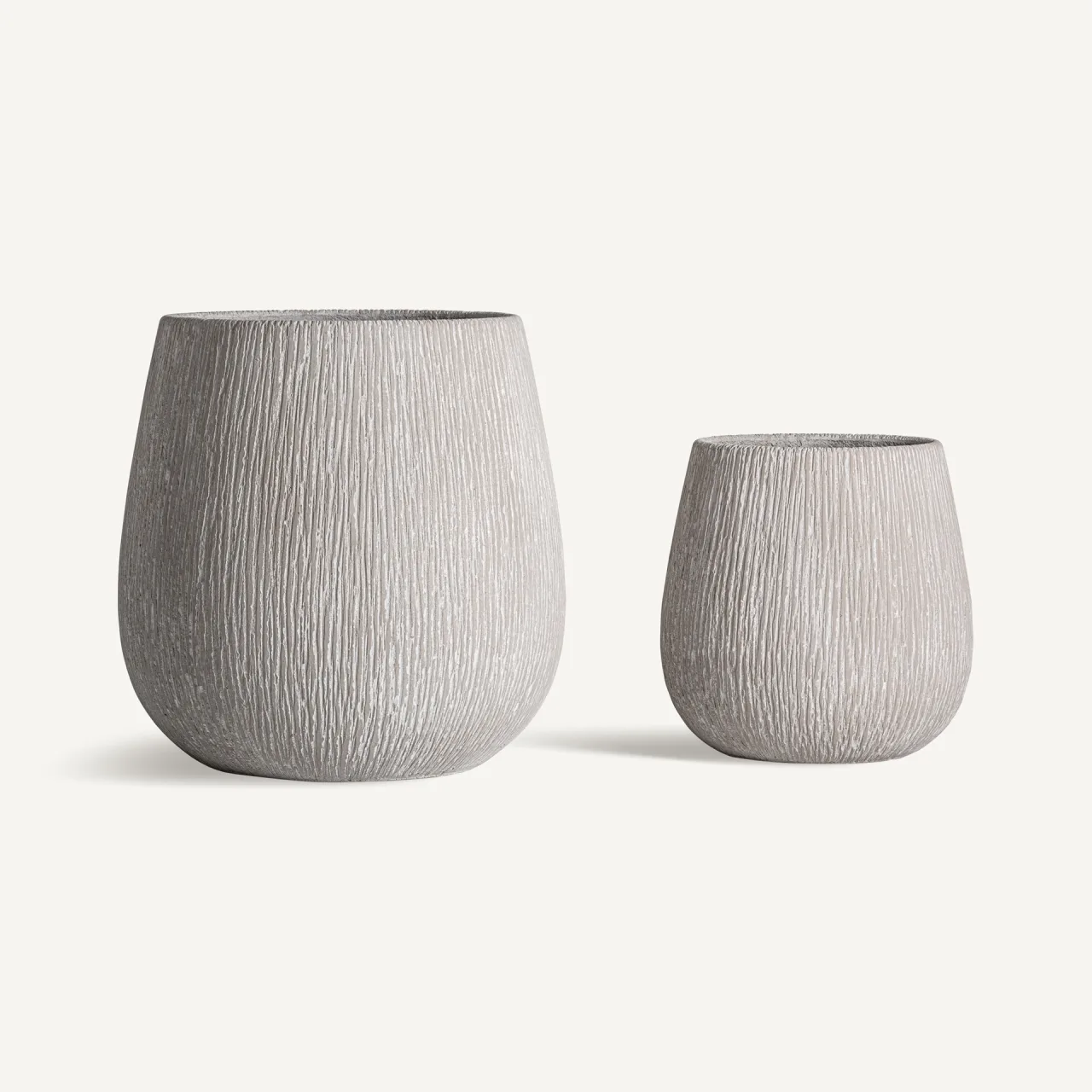 Jarre Carlux fibre-ciment beige lot de 2 Vical Home