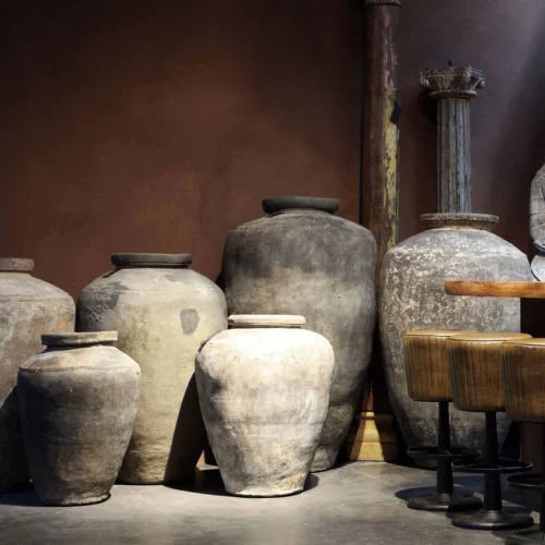 Jarre Colmberg terre cuite marron vieilli Vical Home — vue 4