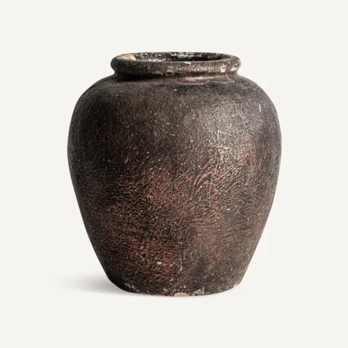 Vase et cache pot Jarre Eliseo terre cuite marron Vical Home