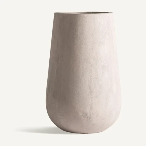 Vase et cache pot Jarre Stevie taupe ciment Vical Home