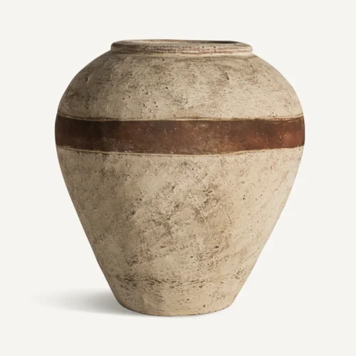 Vase et cache pot Jarre Ziana terre cuite finition vieillie Vical Home