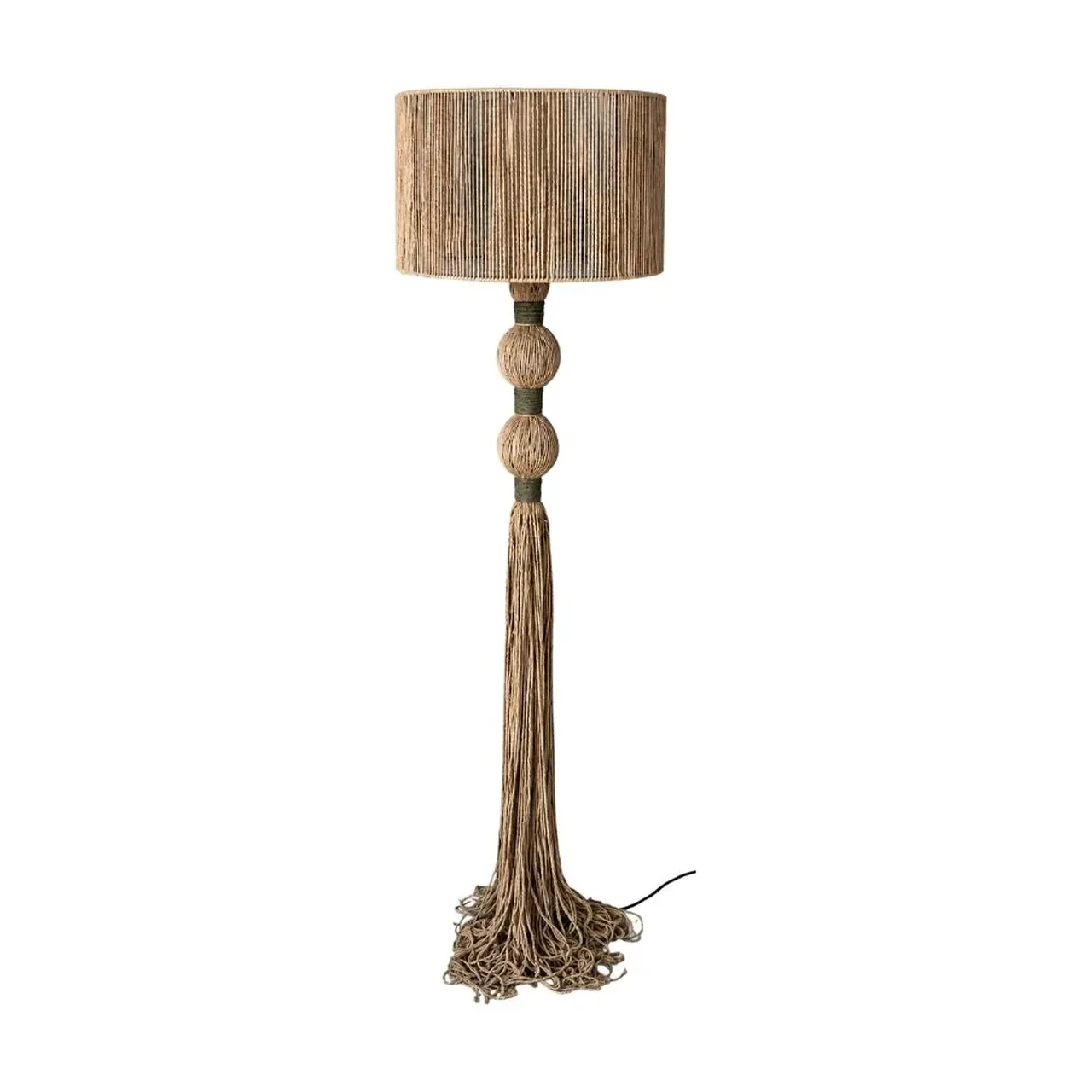 Lampadaire Pendeloque Naturel & Kaki Athezza