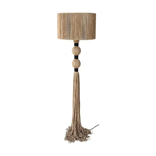 Lampadaire Pendeloque Naturel & Noir Athezza