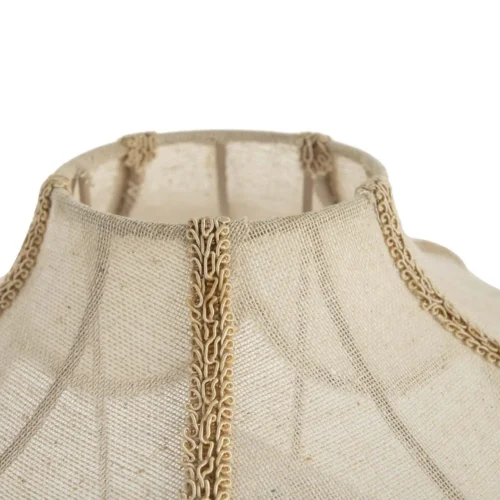 Lampe à poser abat-jour festonné lin pied jaune Ethan Chloé 61 cm — vue 6