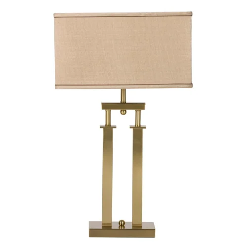 Lampe à poser abat-jour rectangulaire monture dorée Ethan Chloé 68 cm — vue 4