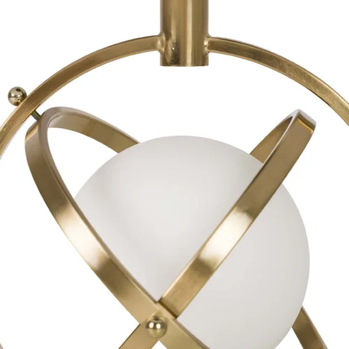 Lampe à poser anneau doré socle marbre blanc Ethan Chloé 70 cm — vue 5