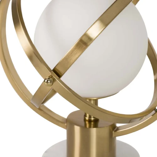 Lampe à poser anneau doré socle marbre blanc Ethan Chloé 70 cm — vue 6