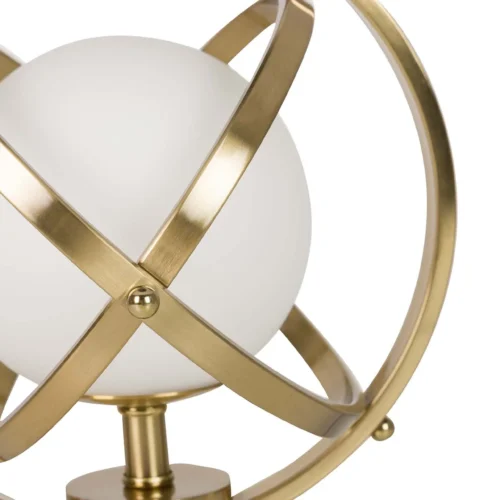 Lampe à poser anneau doré socle marbre blanc Ethan Chloé 70 cm — vue 7