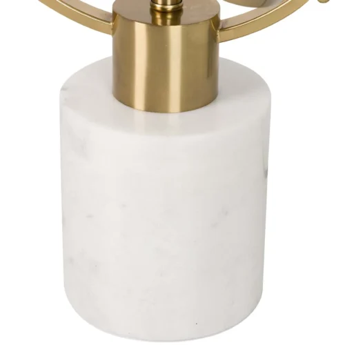 Lampe à poser anneau doré socle marbre blanc Ethan Chloé 70 cm — vue 8