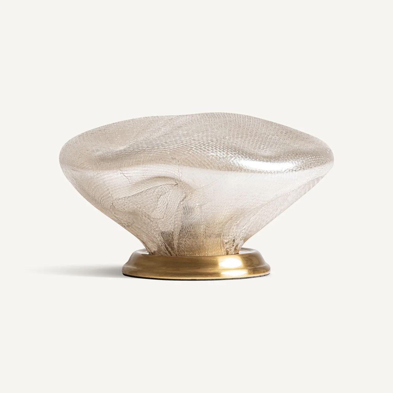 Lampe à poser Benji verre fumé et doré Vical Home