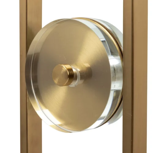 Lampe à poser cadre doré à trois médaillons cerclés de verre Ethan Chloé 70 cm — vue 7