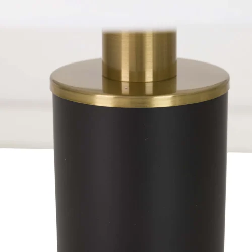Lampe à poser colonne noire embase dorée Ethan Chloé 57 cm de haut — vue 2