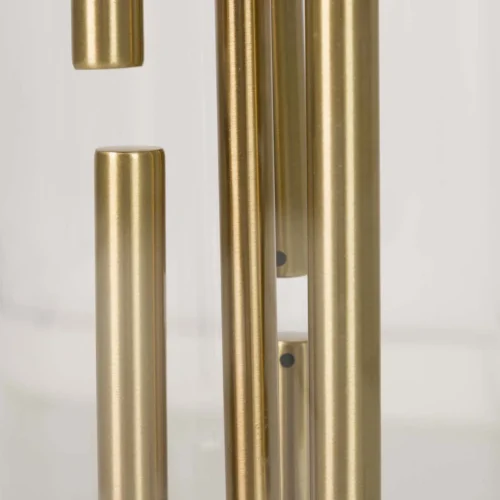 Lampe à poser colonnes de verre abat-jour noir Ethan Chloé 65 cm — vue 4