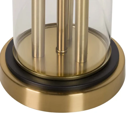 Lampe à poser colonnes de verre abat-jour noir Ethan Chloé 65 cm — vue 6
