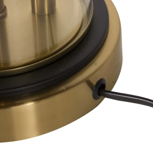 Lampe à poser colonnes de verre abat-jour noir Ethan Chloé 65 cm — vue 8
