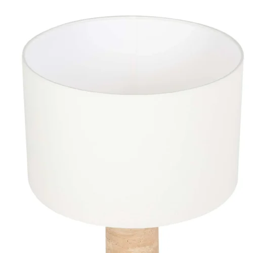 Lampe à poser cylindre de travertin bague dorée Ethan Chloé 73 cm — vue 4
