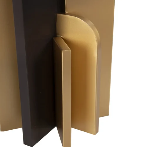 Lampe à poser diffuseur cylindrique blanc socle noir et doré Ethan Chloé 68 cm — vue 3