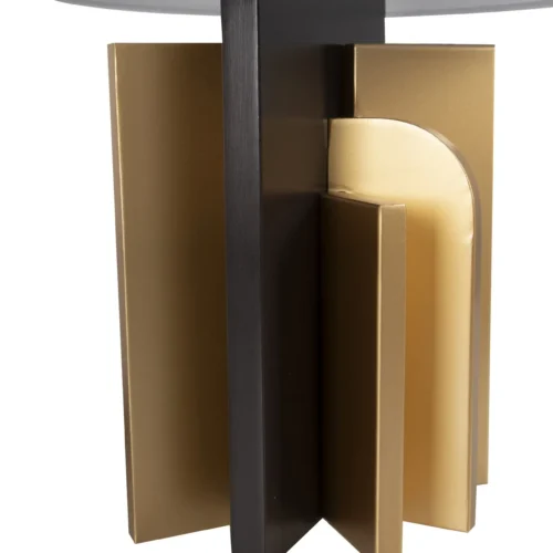 Lampe à poser diffuseur cylindrique blanc socle noir et doré Ethan Chloé 68 cm — vue 5