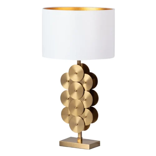 Lampe à poser disques dorés empilés Dallas Ethan Chloé 73 cm — vue 2