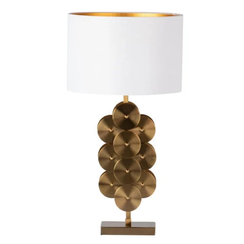 Lampe à poser disques dorés empilés Dallas Ethan Chloé 73 cm — vue 5
