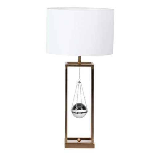 Lampe à poser lanterne dorée goutte de verre Helsinki Ethan Chloé 80 cm — vue 5