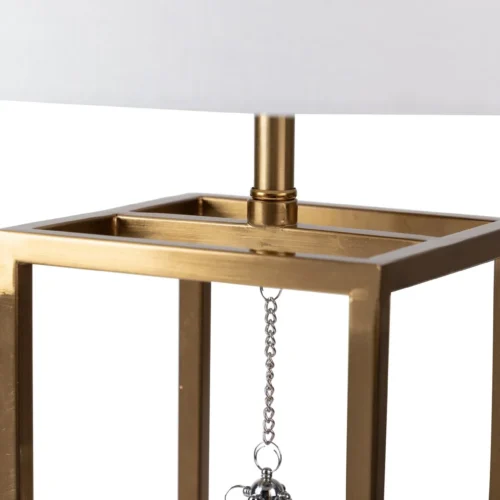 Lampe à poser lanterne dorée goutte de verre Helsinki Ethan Chloé 80 cm — vue 6