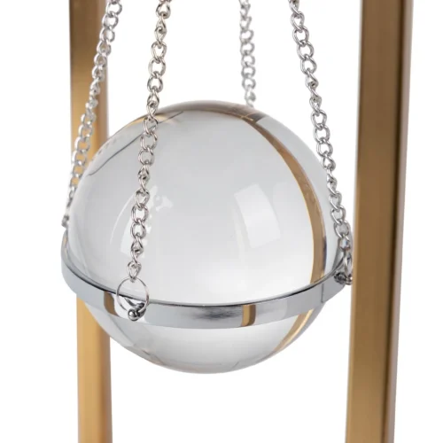 Lampe à poser lanterne dorée goutte de verre Helsinki Ethan Chloé 80 cm — vue 7