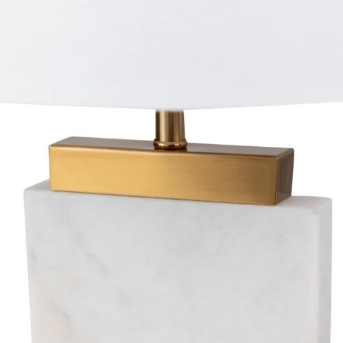Lampe à poser marbre blanc deux blocs Austin Ethan Chloé 64 cm — vue 6