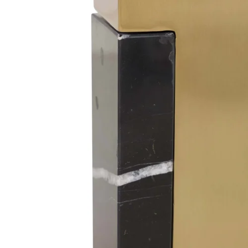 Lampe à poser montant doré insert de marbre blanc Ethan Chloé 66 cm — vue 7