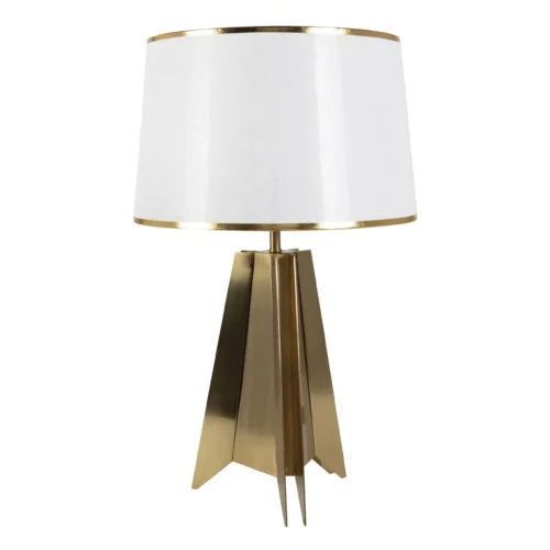 Lampe à poser pied ailettes doré abat-jour noir ou blanc Ethan Chloé 66 cm — vue 2