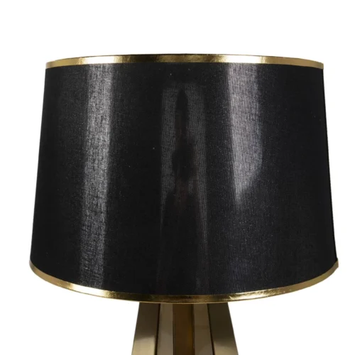 Lampe à poser pied ailettes doré abat-jour noir ou blanc Ethan Chloé 66 cm — vue 3