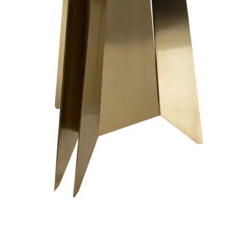 Lampe à poser pied ailettes doré abat-jour noir ou blanc Ethan Chloé 66 cm — vue 7