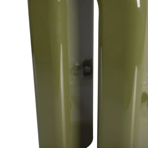 Lampe à poser pied en arche laqué vert abat-jour blanc Ethan Chloé 75 cm — vue 4