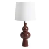 lampe a poser pied galbe laque abat jour ecru ethan chloe 75 cm 2