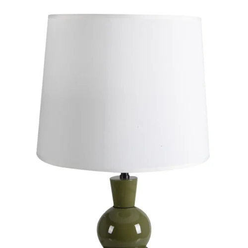 Lampe à poser pied galbé laqué abat-jour écru Ethan Chloé 75 cm — vue 3