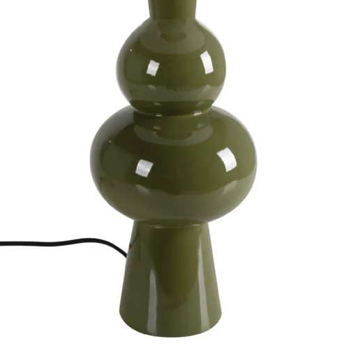 Lampe à poser pied galbé laqué abat-jour écru Ethan Chloé 75 cm — vue 4
