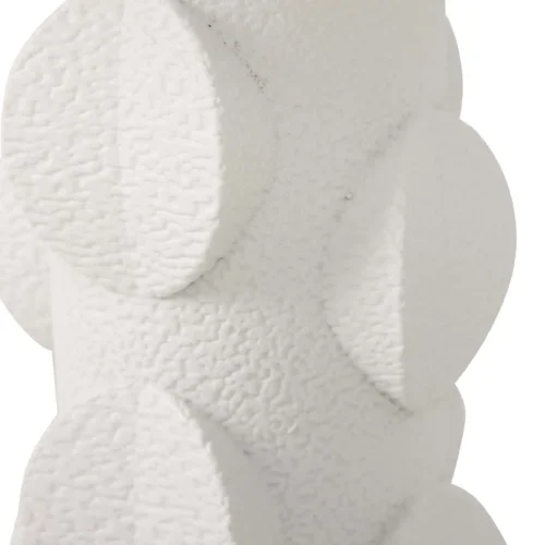 Lampe à poser pied sculpté blanc socle doré Ethan Chloé 60 cm — vue 6