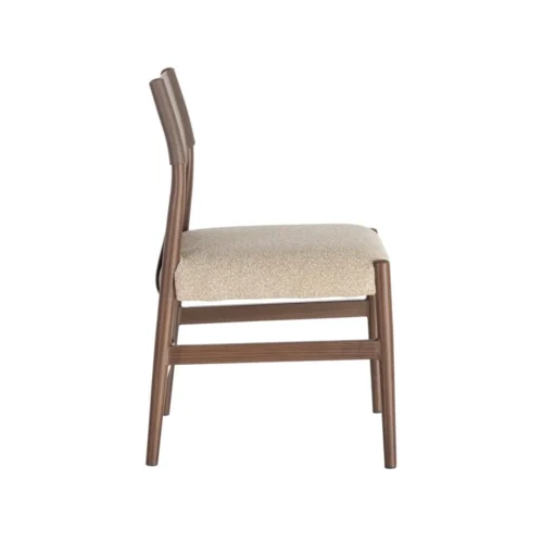 Lot 2 Chaises métal dossier similicuir marron et taupe Ixia 50 cm — vue 8