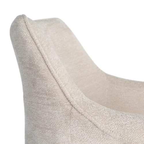 Lot 2 Chaises pivotantes retour automatique tissu beige Ixia 66 cm — vue 2