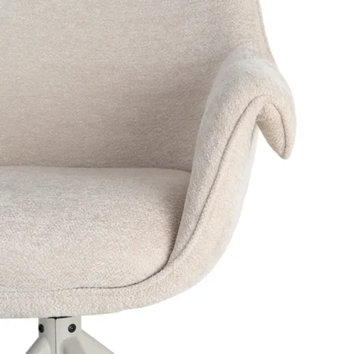 Lot 2 Chaises pivotantes retour automatique tissu beige Ixia 66 cm — vue 4